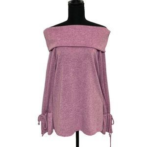 Purple Off the Shoulder Top L